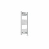 Fjord 1000 x 400mm Curved Chrome Thermostatic Wifi Control Electric Heated Towel Rail