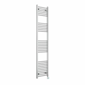 Bergen 1800 x 400mm Straight Chrome Thermostatic Touch Control Electric Heated Towel Rail
