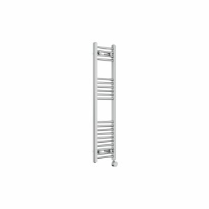 Bergen 1200 x 300mm Straight Chrome Thermostatic Touch Control Electric Heated Towel Rail