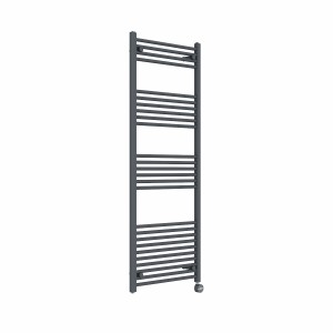 Bergen 1600 x 600mm Straight Anthracite Thermostatic Touch Control Electric Heated Towel Rail