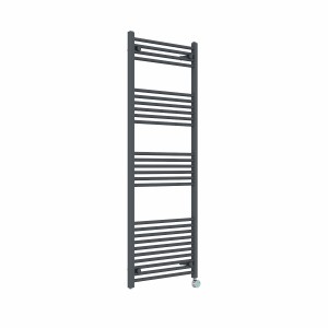 Bergen 1600 x 600mm Straight Anthracite Thermostatic Touch Control Electric Heated Towel Rail