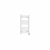 Bergen 800 x 500mm Straight White Thermostatic Touch Control Electric Heated Towel Rail