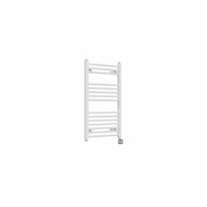 Bergen 800 x 500mm Straight White Thermostatic Touch Control Electric Heated Towel Rail