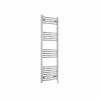 Fjord 1400 x 500mm Curved Chrome Thermostatic Touch Control Electric Heated Towel Rail