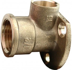 End Feed 22mm X 3/4" Wall Plate Elbow