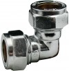 Chrome Compression 90 Degrees Elbow 22mm