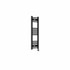 Bergen 1000 x 300mm Straight Black Thermostatic Touch Control Electric Heated Towel Rail