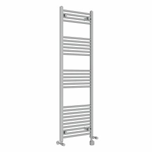 Bergen 1600 x 500mm Dual Fuel Straight Chrome Thermostatic Electric Heated Towel Rail