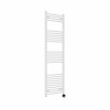 Fjord 1600 x 500mm Curved White Thermostatic Touch Control Electric Heated Towel Rail