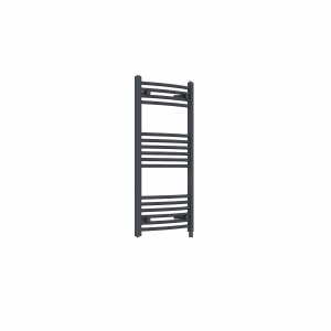 Fjord 1000 x 500mm Curved Anthracite Prefilled Electric Heated Towel Rail