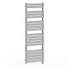Juva 1800 x 600mm Chrome Flat Panel Electric Thermostatic Heated Designer Towel Rail