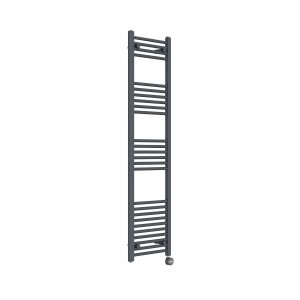 Bergen 1600 x 400mm Straight Anthracite Thermostatic Touch Control Electric Heated Towel Rail