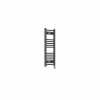 Fjord 800 x 300mm Curved Anthracite Thermostatic Touch Control Wifi Electric Heated Towel Rail