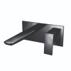 Coe Modern Wall Mounted Basin Mixer Tap Matt Black