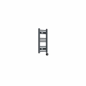 Fjord 600 x 300mm Curved Anthracite Thermostatic Touch Control Electric Heated Towel Rail
