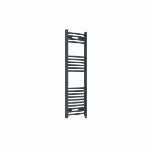 Fjord 1200 x 400mm Curved Anthracite Prefilled Electric Heated Towel Rail