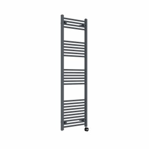 Bergen 1600 x 500mm Straight Anthracite Thermostatic Touch Control Electric Heated Towel Rail