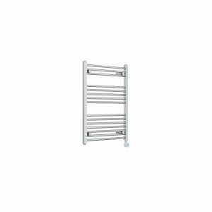 Bergen 800 x 600mm Straight Chrome Thermostatic Touch Control Electric Heated Towel Rail