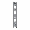 Fjord 1800 x 300mm Curved Anthracite Thermostatic Touch Control Electric Heated Towel Rail