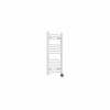 Bergen 800 x 400mm Straight White Thermostatic Touch Control Electric Heated Towel Rail