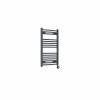 Fjord 800 x 500mm Curved Anthracite Thermostatic Touch Control Electric Heated Towel Rail