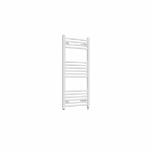 Fjord 1000 x 500mm Curved White Prefilled Electric Heated Towel Rail