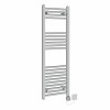 Bergen 1200 x 400mm Straight Chrome HEC Thermostatic Electric Heated Towel Rail