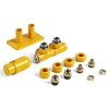 Terma Twins left Sided All in One Integrated 50mm Valve with Pipe Masking Set for Hex Radiator Mustard