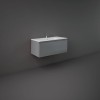 RAK-Joy Uno 1000mm Wall Hung Vanity Unit With Slim Basin - Urban Grey