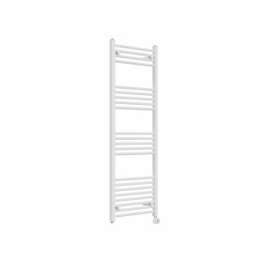 Bergen 1400 x 500mm Straight White Thermostatic Touch Control Electric Heated Towel Rail
