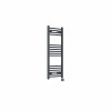 Fjord 1000 x 400mm Curved Anthracite Thermostatic Touch Control Electric Heated Towel Rail