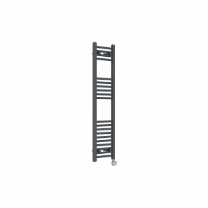 Bergen 1200 x 300mm Straight Anthracite Thermostatic Touch Control Electric Heated Towel Rail
