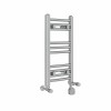 Fjord 600 x 300mm Dual Fuel Curved Chrome Thermostatic Electric Heated Towel Rail