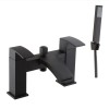 Kartell K-VIT Fiuto Nero Modern Bath Shower Mixer Tap with Hand Shower - Black