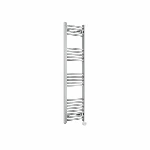 Fjord 1400 x 400mm Curved Chrome Thermostatic Touch Control Electric Heated Towel Rail