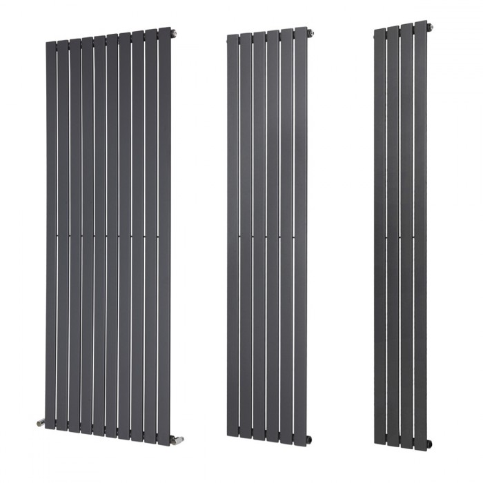 Karlstad - Anthracite Vertical Flat Panel Designer Radiator- Choice of ...