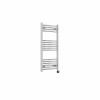 Fjord 1000 x 500mm Curved Chrome Thermostatic Touch Control Wifi Electric Heated Towel Rail
