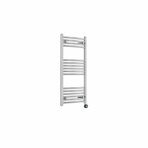 Fjord 1000 x 500mm Curved Chrome Thermostatic Touch Control Wifi Electric Heated Towel Rail