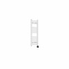 Fjord 800 x 300mm Curved White Thermostatic Touch Control Electric Heated Towel Rail