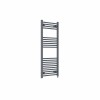 Bergen 1200 x 500mm Straight Anthracite Prefilled Electric Heated Towel Rail
