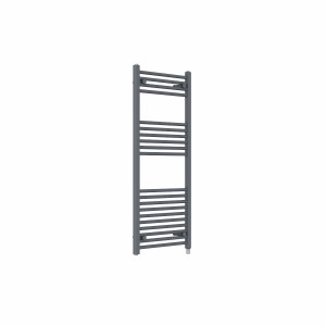 Bergen 1200 x 500mm Straight Anthracite Prefilled Electric Heated Towel Rail