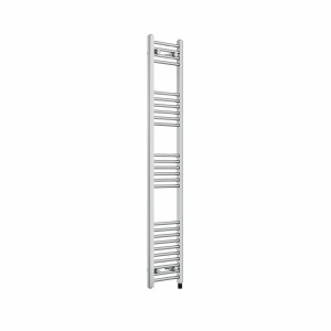 Bergen 1600 x 300mm Straight Chrome Prefilled Electric Heated Towel Rail