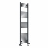 Bergen 1600 x 400mm Dual Fuel Straight Anthracite Thermostatic Electric Heated Towel Rail