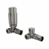 Corner Thermostatic Radiator Valves - Satin Nickel