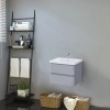 RAK-Resort 650mm Wall Hung Double Draw Vanity Unit - Matt Stone