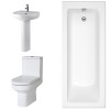 Calgary Modern Bathroom Suite with Single Ended Bath - 1700 x 750mm