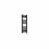Bergen 800 x 300mm Straight Black Thermostatic Touch Control Electric Heated Towel Rail