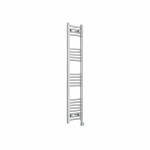 Bergen 1400 x 300mm Straight Chrome Thermostatic Touch Control Electric Heated Towel Rail