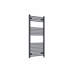 Bergen 1200 x 600mm Straight Anthracite Prefilled Electric Heated Towel Rail