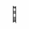 Bergen 1200 x 300mm Straight Black Thermostatic Touch Control Electric Heated Towel Rail